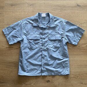 Zara Blue-Gray Snap Up Shirt